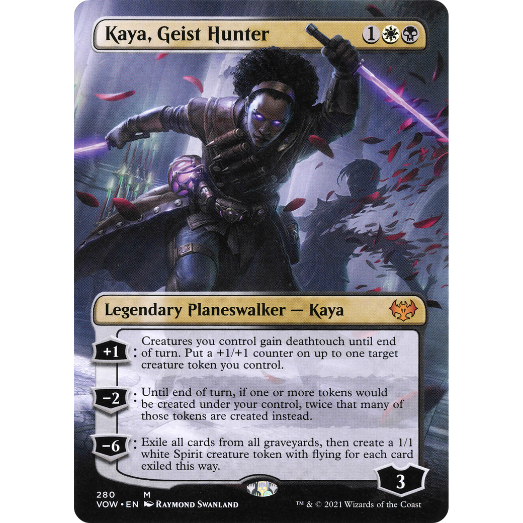 Kaya, Geist Hunter (Borderless) (VOW-280) - Innistrad: Crimson Vow (Borderless)