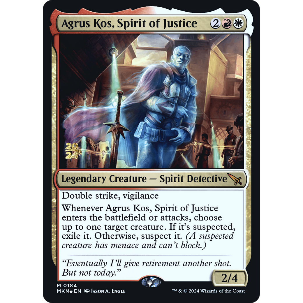 Agrus Kos, Spirit of Justice (PRE-184S) - Murders at Karlov Manor Promos Foil