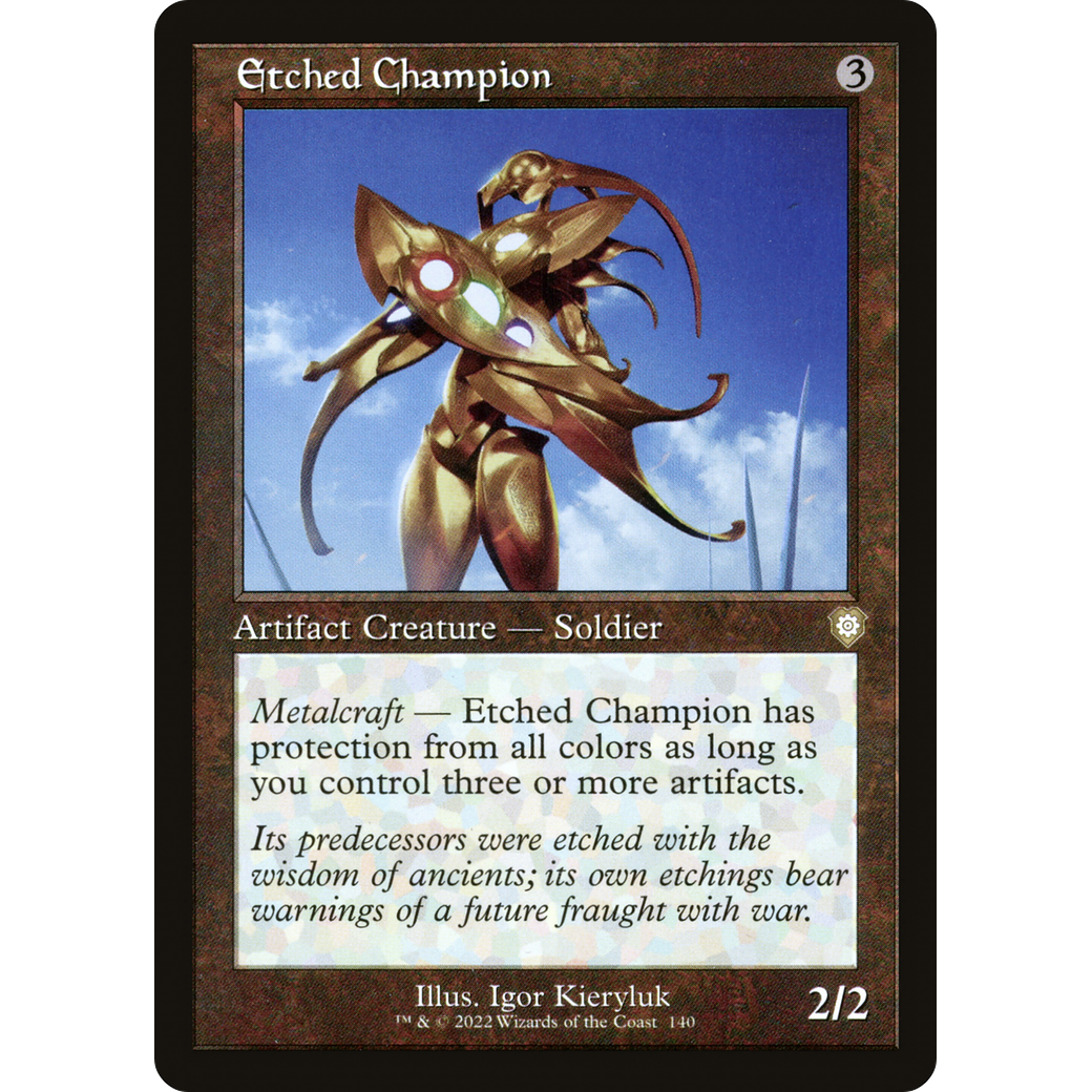 Etched Champion (Retro Frame) (BRC-140) - The Brothers' War Commander