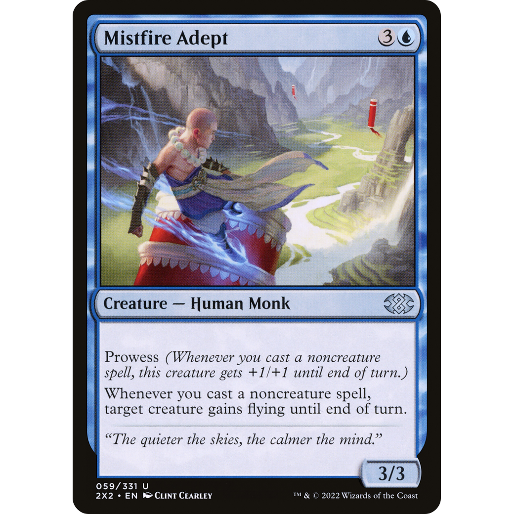 Mistfire Adept (2X2-059) - Double Masters 2022 Foil