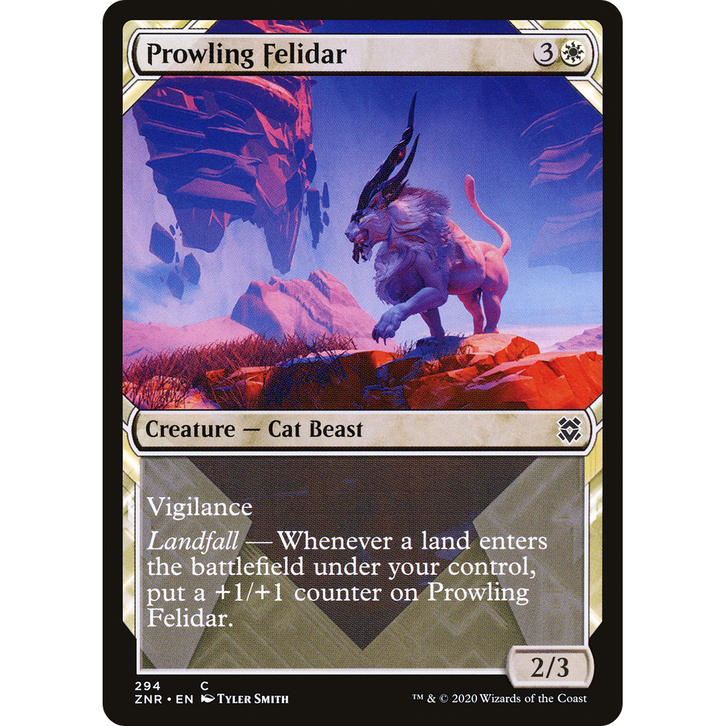 Prowling Felidar (Showcase) (ZNR-294) - Zendikar Rising: (Showcase) Foil
