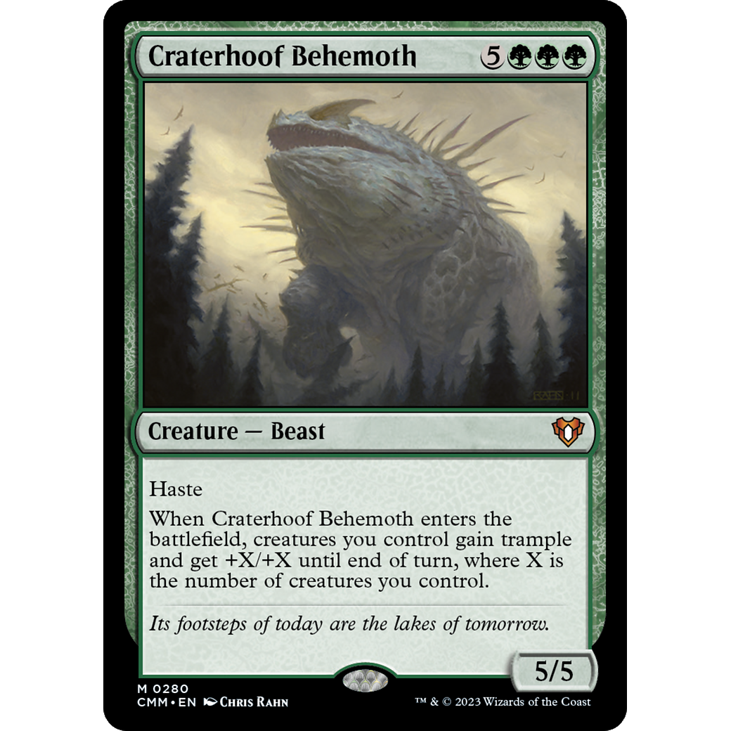 Craterhoof Behemoth (CMM-280) - Commander Masters Foil