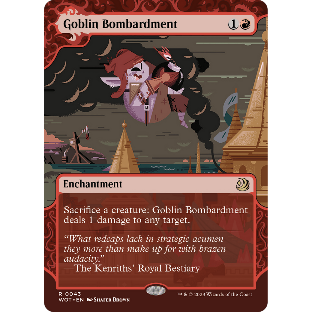 Goblin Bombardment (WOT-043) - Wilds of Eldraine: Enchanting Tales: (Showcase) (Borderless)