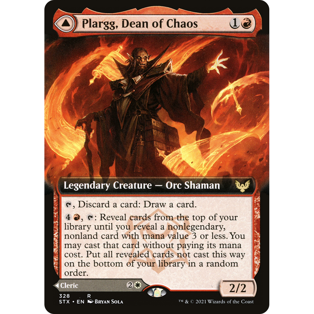 Plargg, Dean of Chaos (Extended Art) (STX-328) - Strixhaven: School of Mages: (Extended Art)