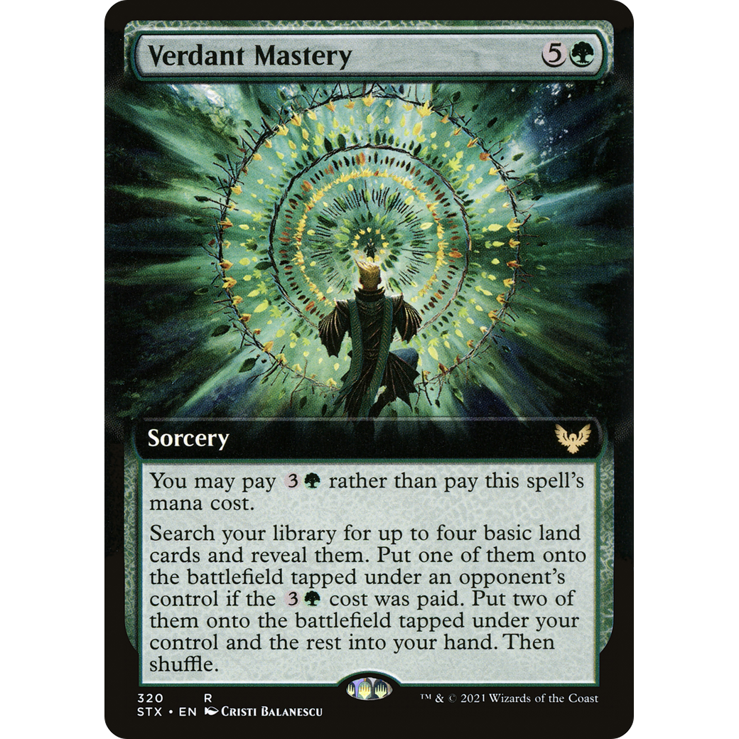 Verdant Mastery (Extended Art) (STX-320) - Strixhaven: School of Mages: (Extended Art)