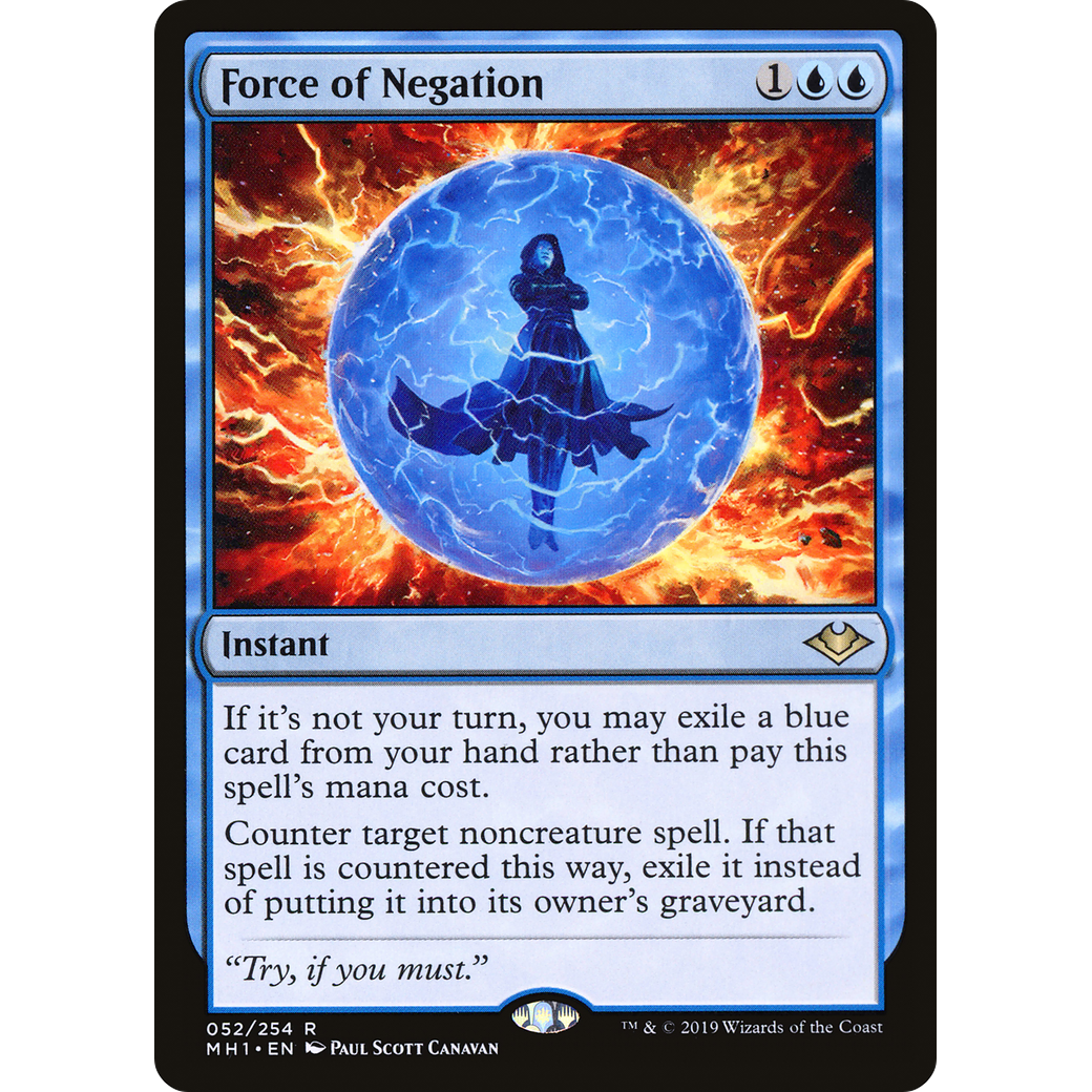 Force of Negation (MH1-052) - Modern Horizons Foil