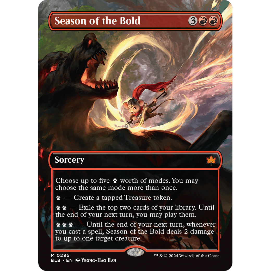 Season of the Bold (BLB-285) - Bloomburrow: (Showcase) (Borderless) Foil