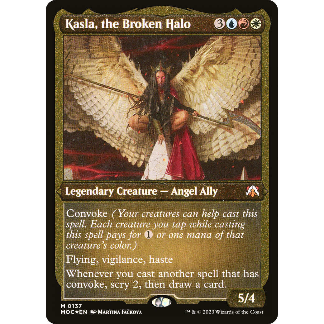 Kasla, the Broken Halo (MOC-137) - March of the Machine Commander Etched Foil