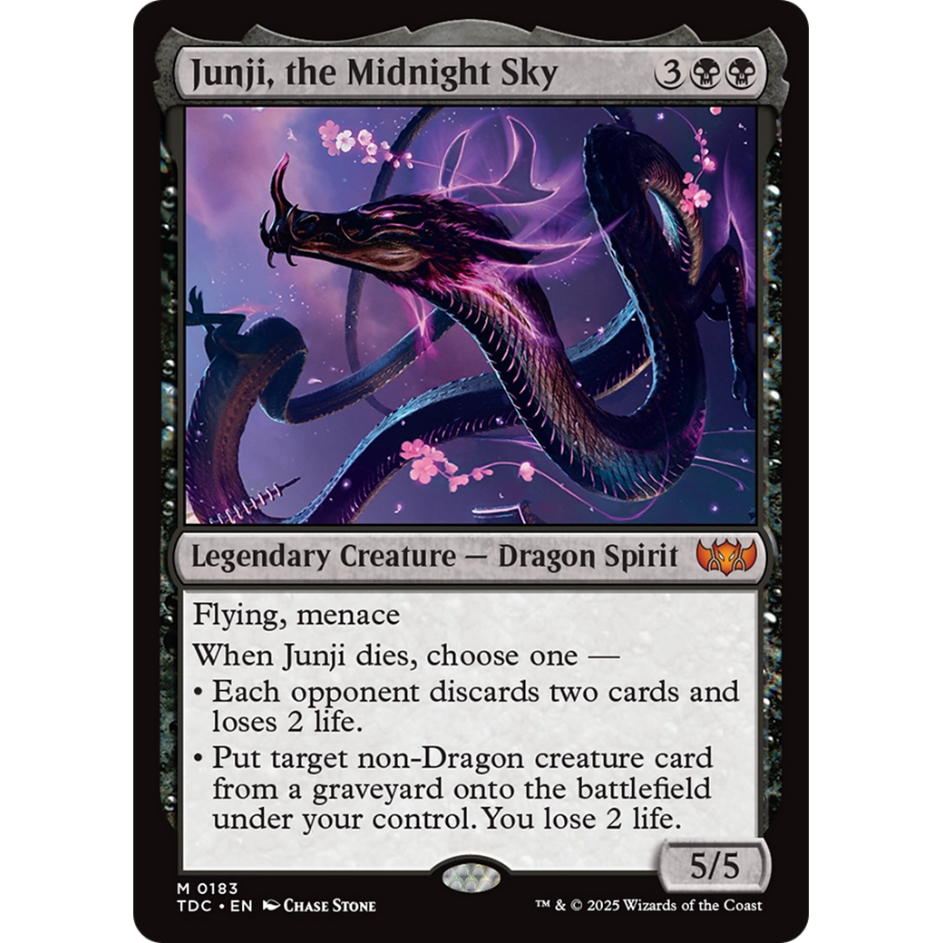 Junji, the Midnight Sky (TDC-183) - Commander: Tarkir: Dragonstorm