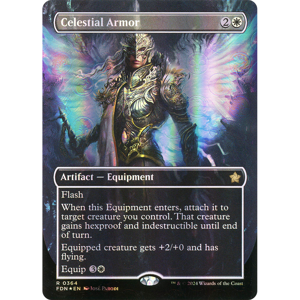 Celestial Armor (FDN-364) - Foundations (Borderless) Foil