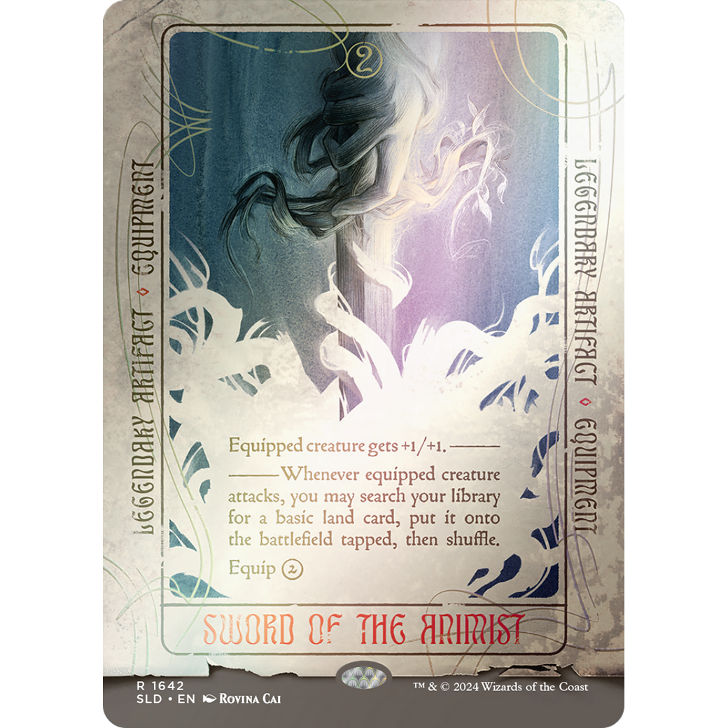 Sword of the Animist (Rainbow Foil) (SLD-1642) - Secret Lair Drop (Borderless) Foil