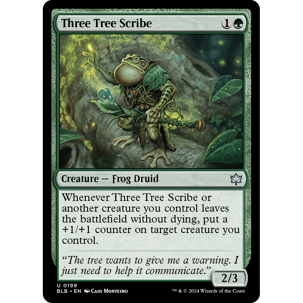 Three Tree Scribe (BLB-199) - Bloomburrow Foil