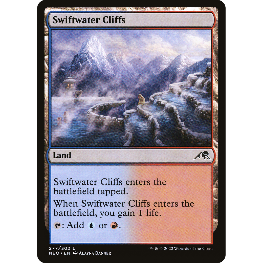 Swiftwater Cliffs (NEO-277) - Kamigawa: Neon Dynasty Foil