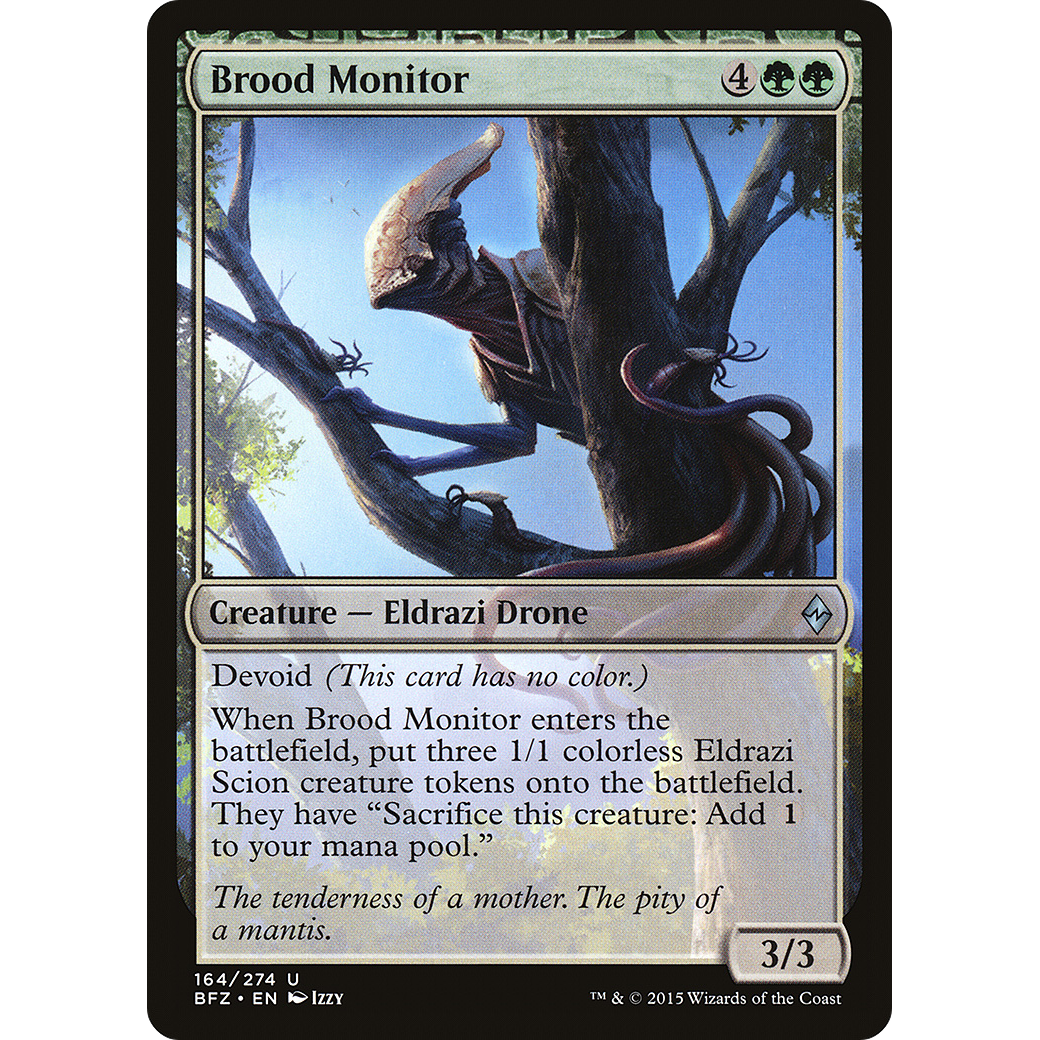 Brood Monitor (BFZ-164) - Battle for Zendikar: (devoid) Foil