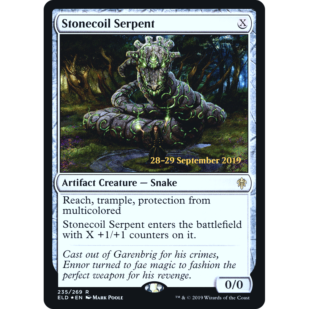 Stonecoil Serpent (PRE-235) - Throne of Eldraine Promos Foil