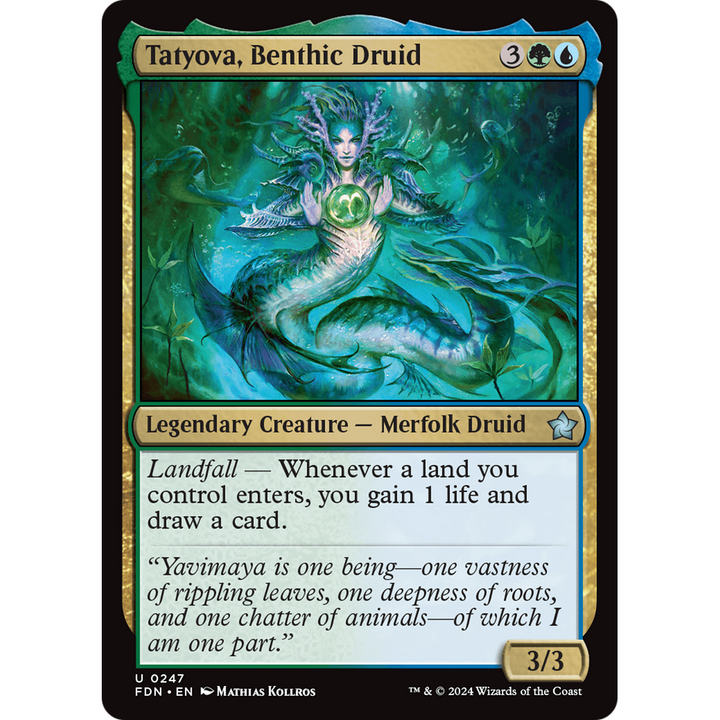 Tatyova, Benthic Druid (FDN-247) - Foundations Foil