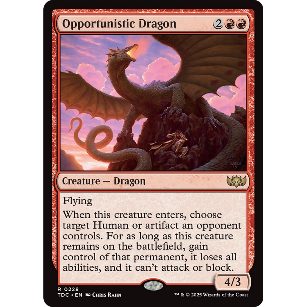 Opportunistic Dragon (TDC-228) - Commander: Tarkir: Dragonstorm