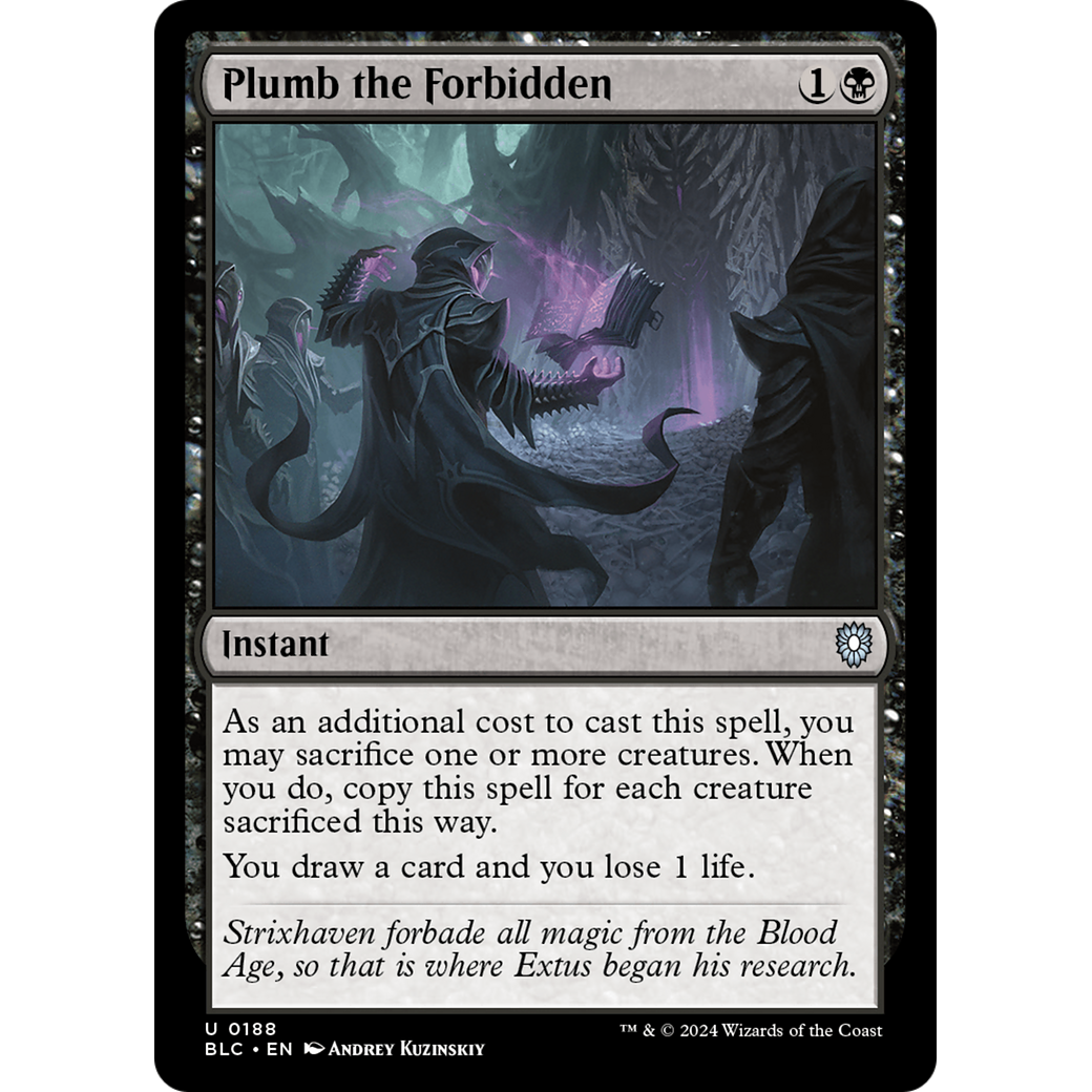 Plumb the Forbidden (BLC-188) - Bloomburrow Commander