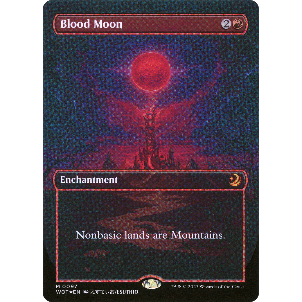 Blood Moon (WOT-097) - Wilds of Eldraine: Enchanting Tales (Borderless) Foil