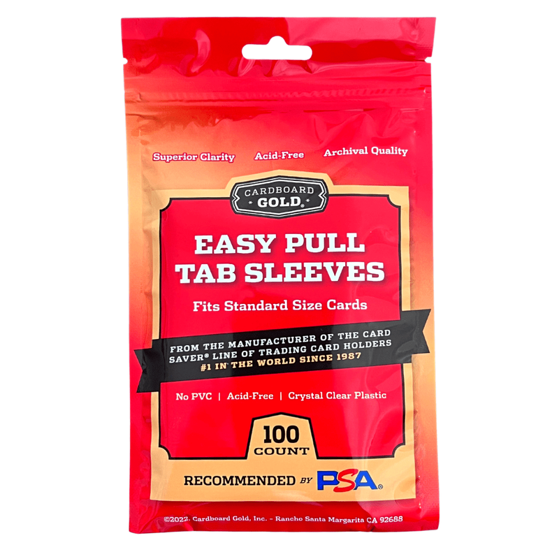 Cardboard Gold: Easy Pull Tabbed Standard Card Sleeves (100 ct)