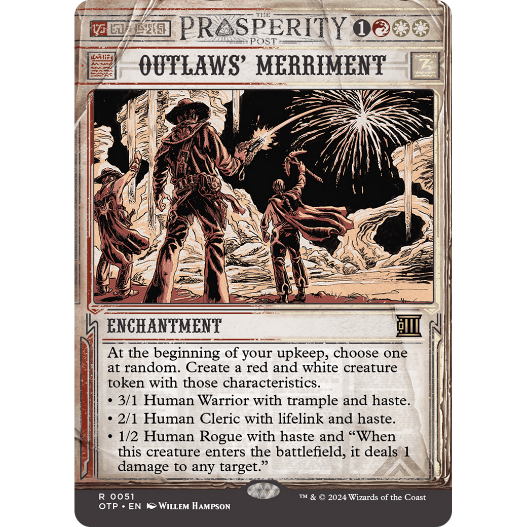 Outlaws' Merriment (OTP-051) - Breaking News: (Showcase) (Borderless) Foil