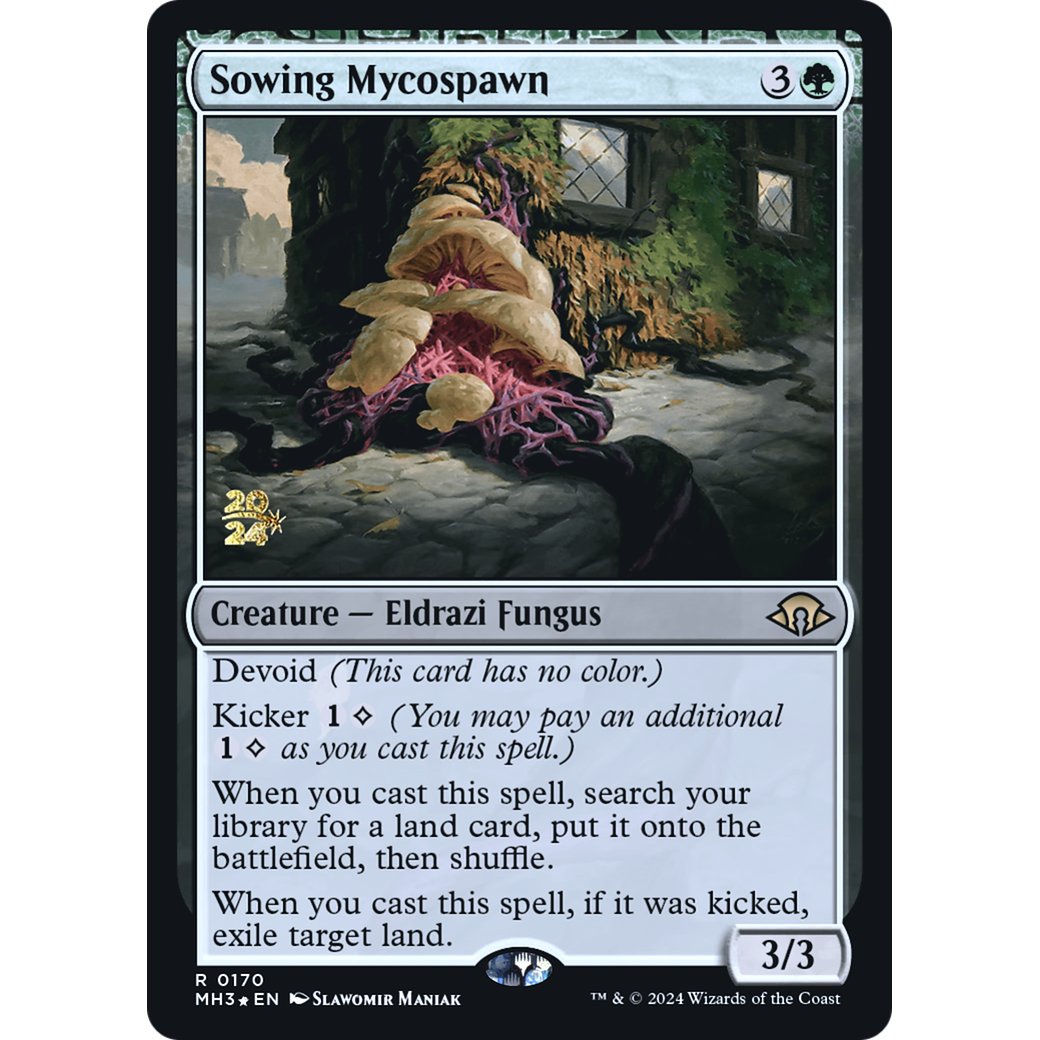Sowing Mycospawn (PRE-170S) - Modern Horizons 3 Promos: (devoid) Foil