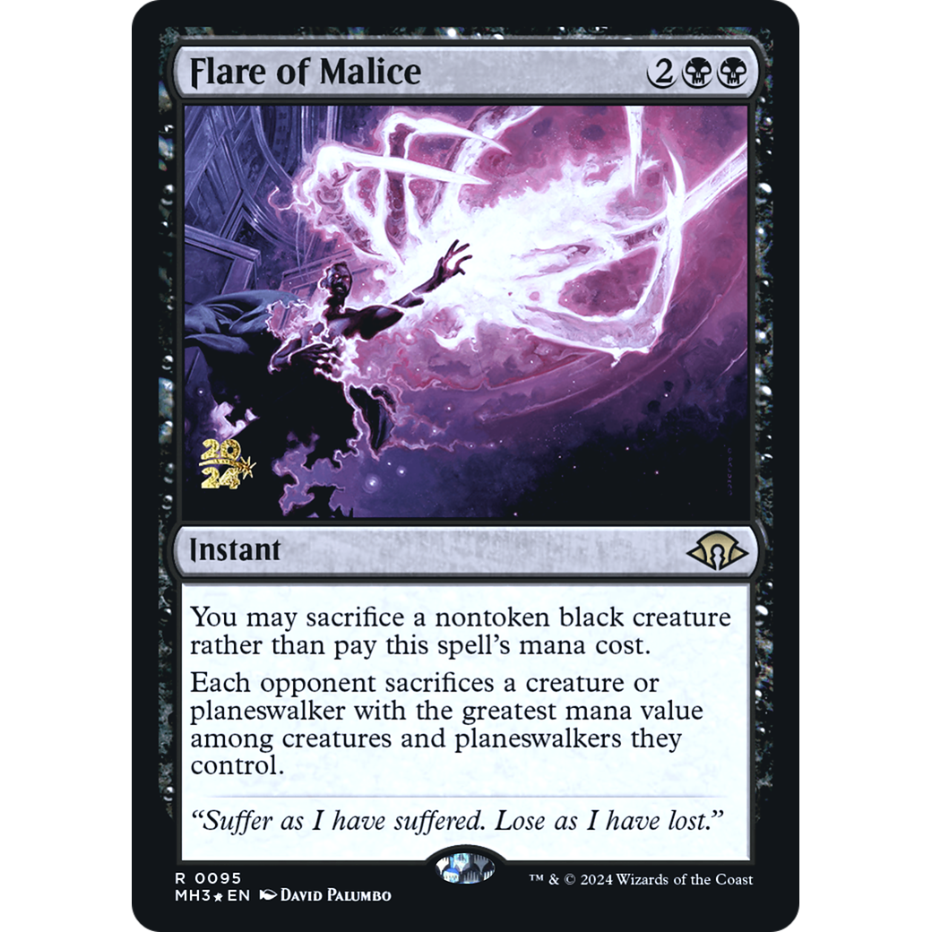 Flare of Malice (PRE-95S) - Modern Horizons 3 Promos Foil