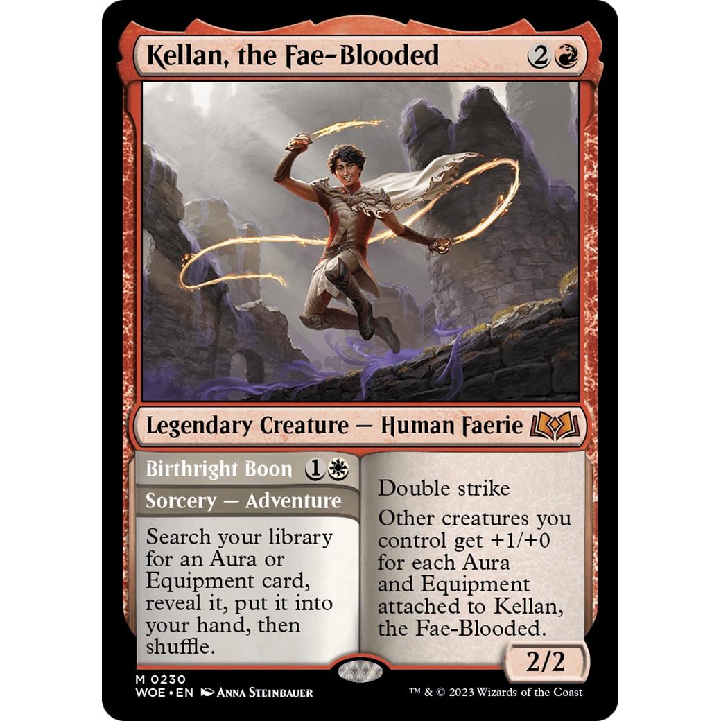 Kellan, the Fae-Blooded // Birthright Boon (WOE-230) - Wilds of Eldraine Foil