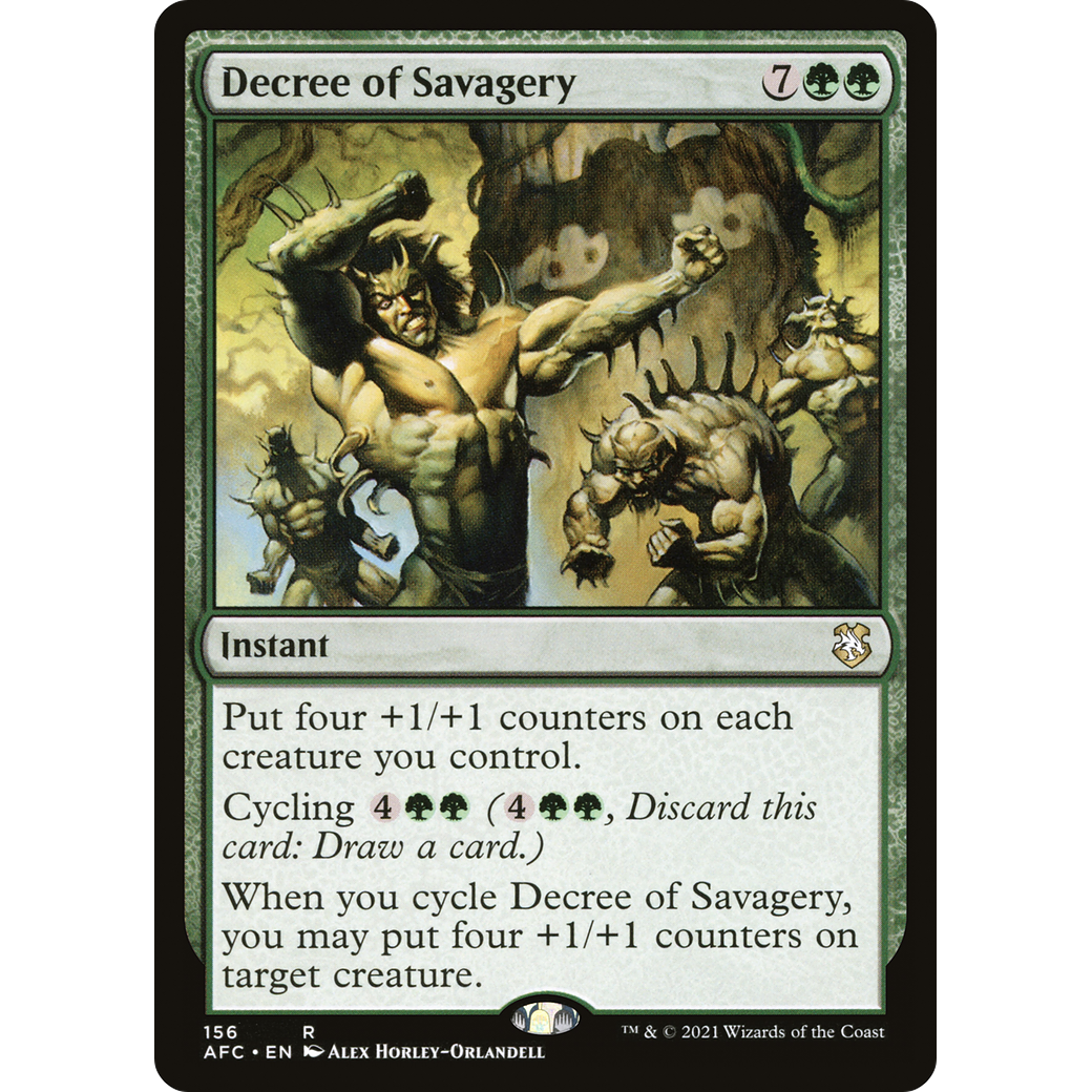 Decree of Savagery (AFC-156) - Forgotten Realms Commander