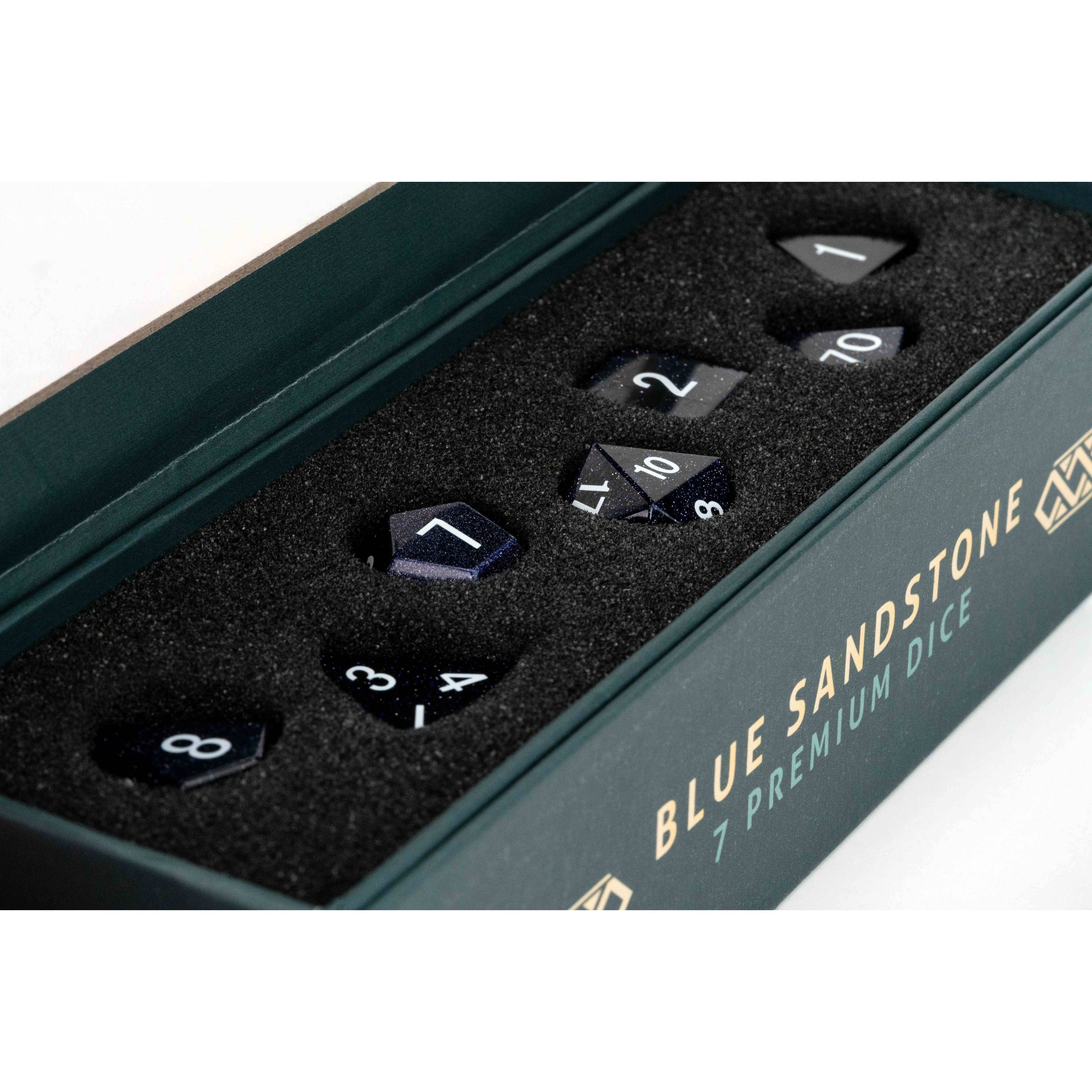Mystic Mines: Blue Sandstone Gemstone Poly Dice Set
