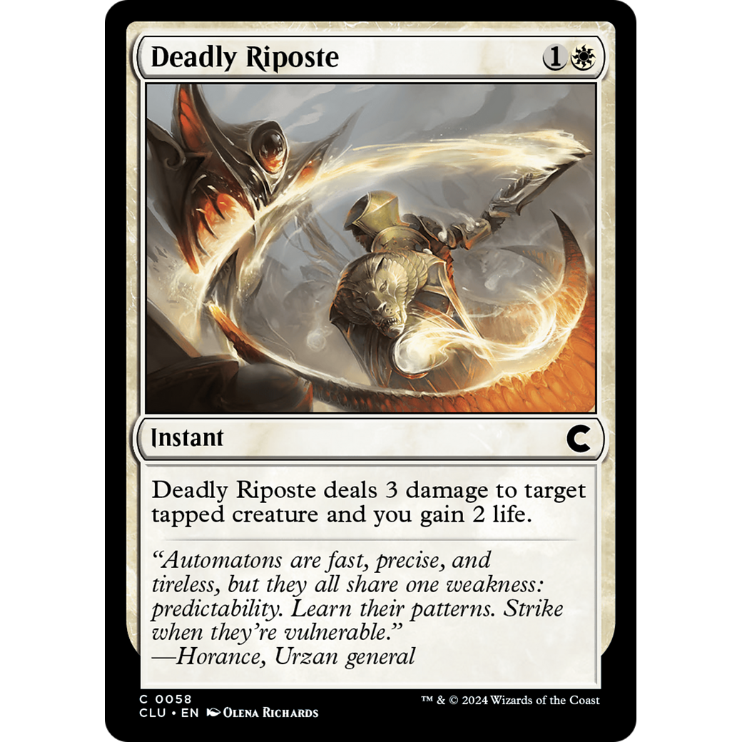 Deadly Riposte (CLU-058) - Ravnica: Clue Edition
