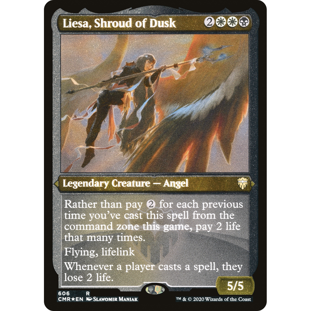 Liesa, Shroud of Dusk (Foil Etched) (CMR-606) - Commander Legends Foil