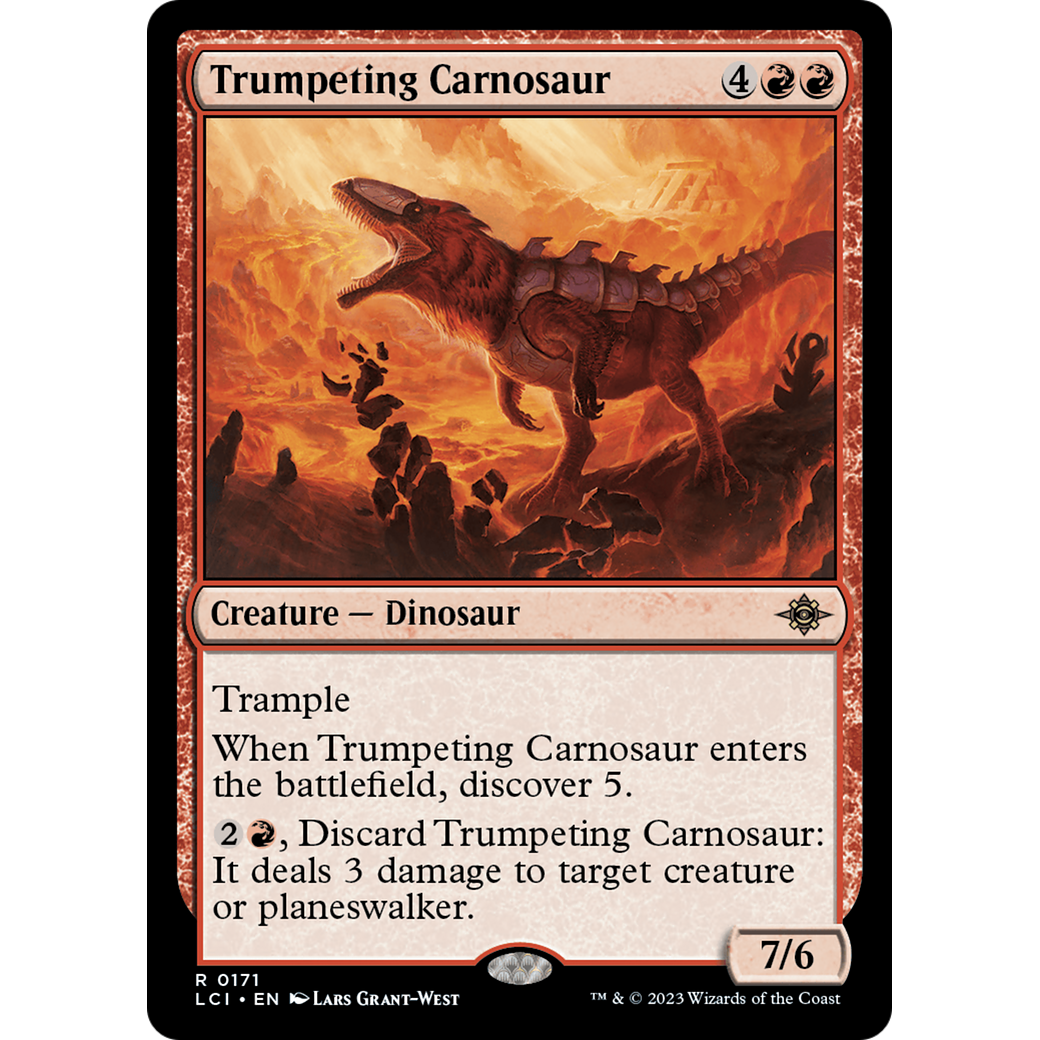 Trumpeting Carnosaur (LCI-171) - The Lost Caverns of Ixalan Foil