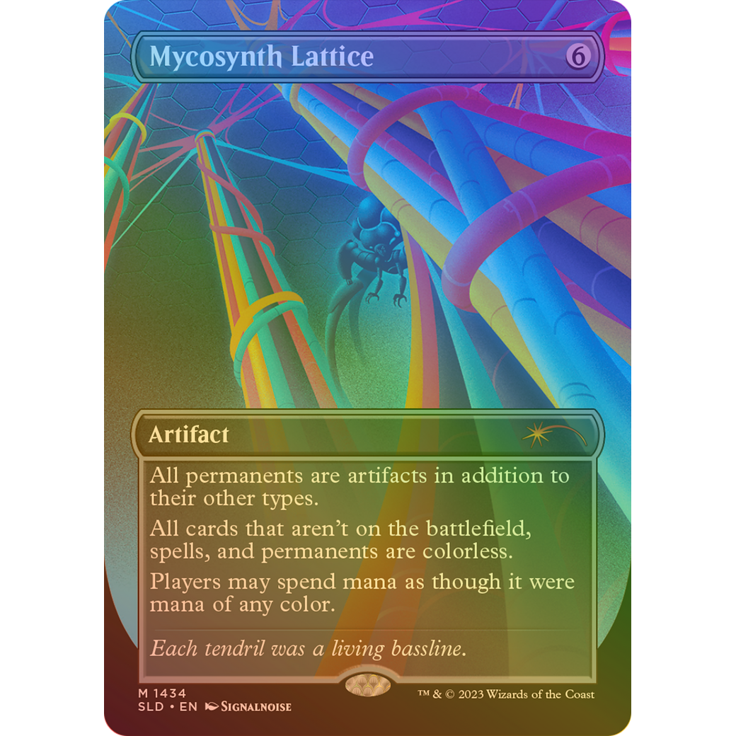 Mycosynth Lattice (Rainbow Foil) (SLD-1434) - Secret Lair Drop (Borderless) Foil
