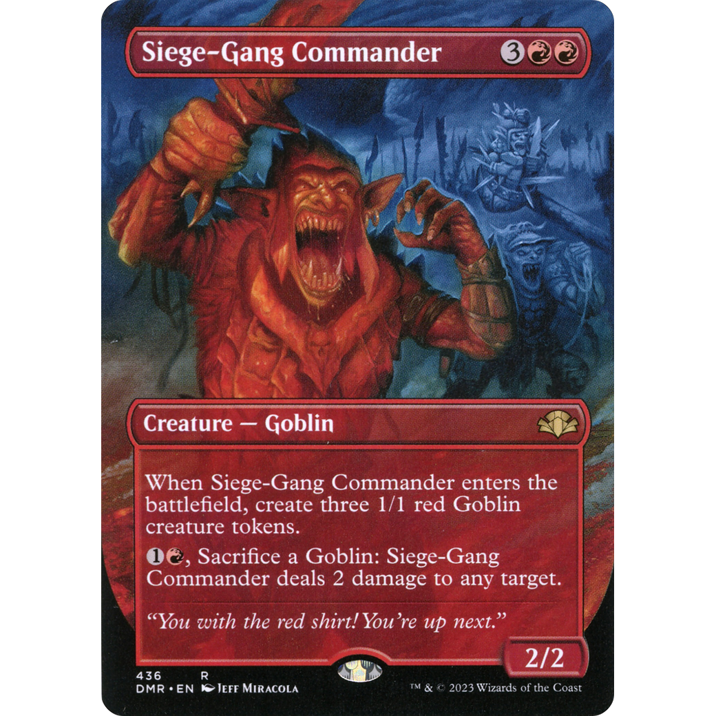 Siege-Gang Commander (Borderless) (DMR-436) - Dominaria Remastered (Borderless) Foil