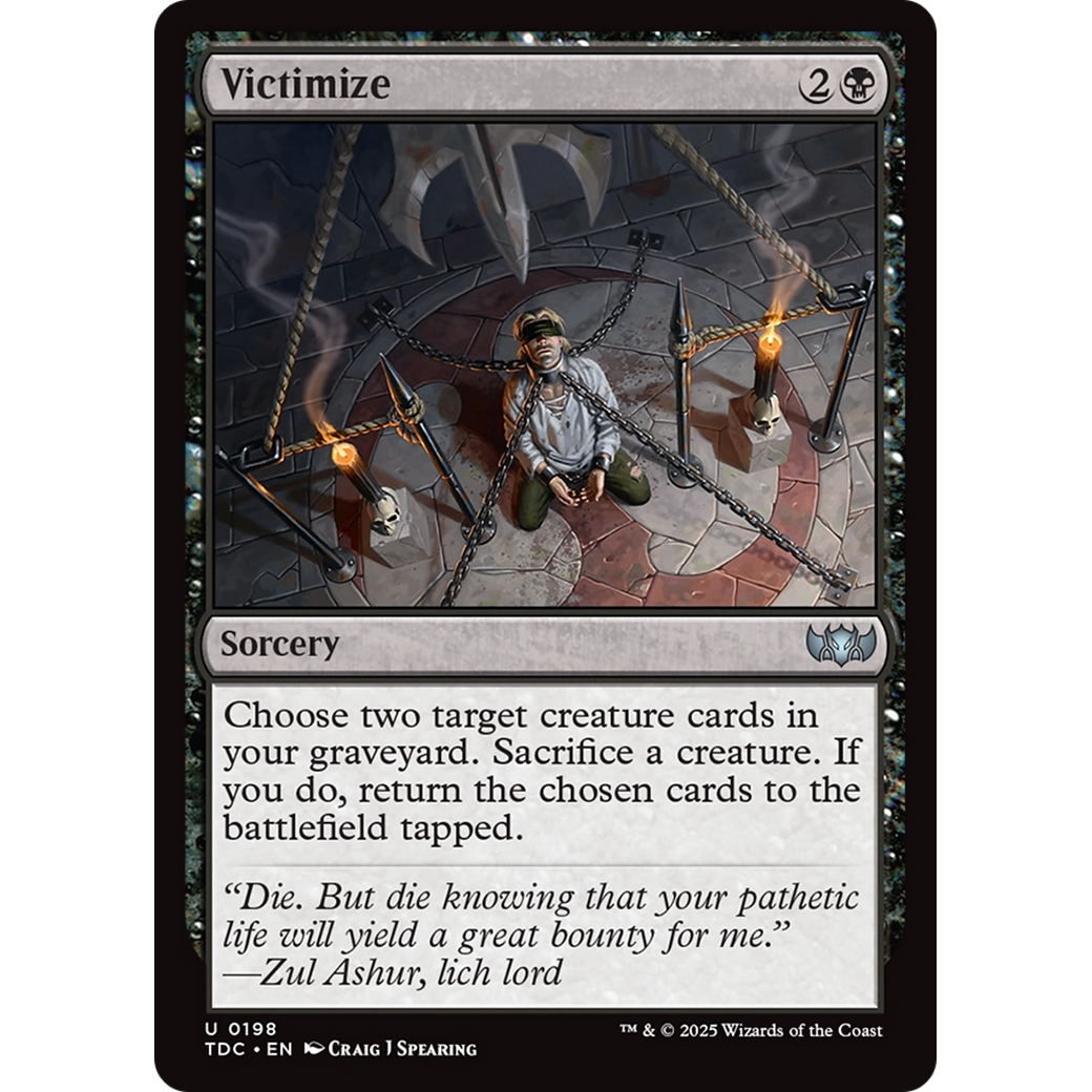 Victimize (TDC-198) - Commander: Tarkir: Dragonstorm