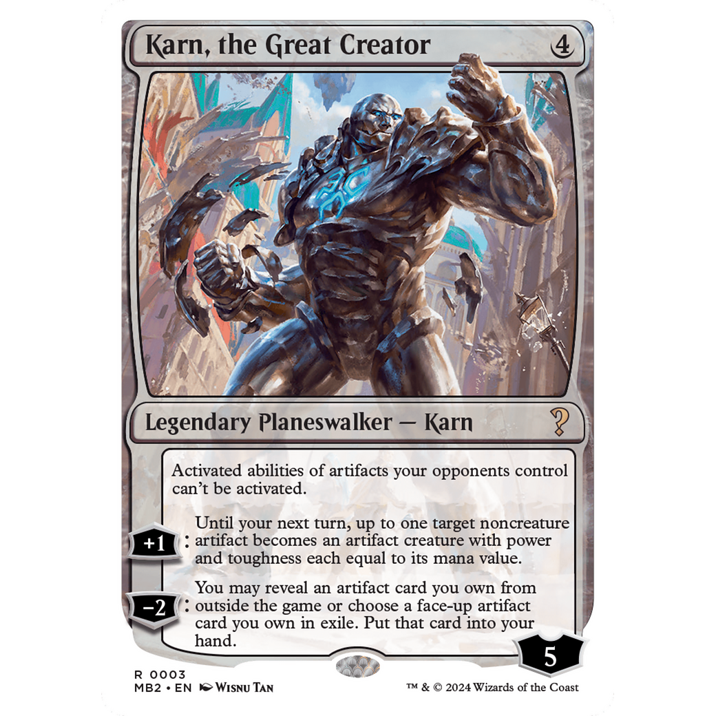 Karn, the Great Creator (White Border) (MB2-003) - Mystery Booster 2