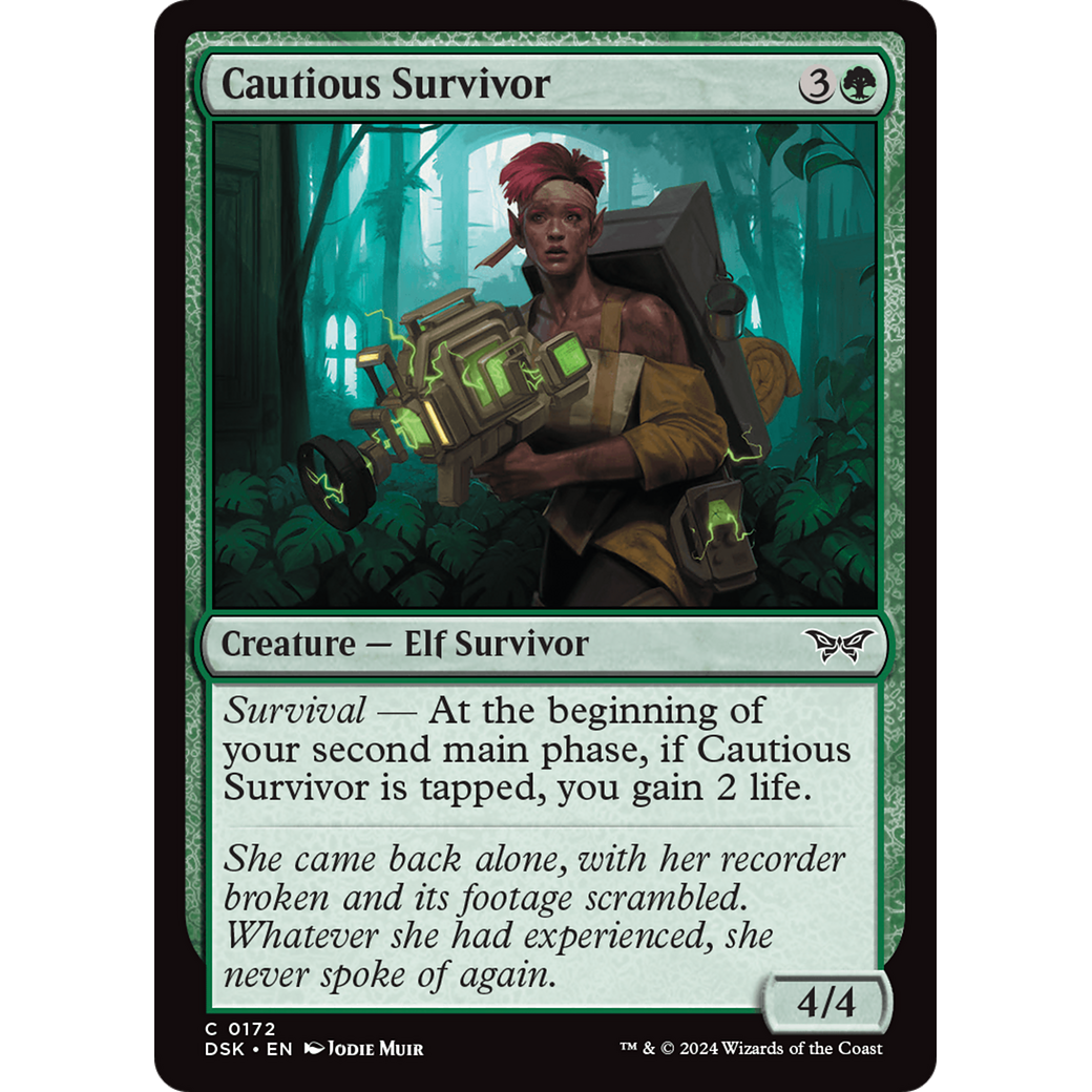 Cautious Survivor (DSK-172) - Duskmourn: House of Horror Foil