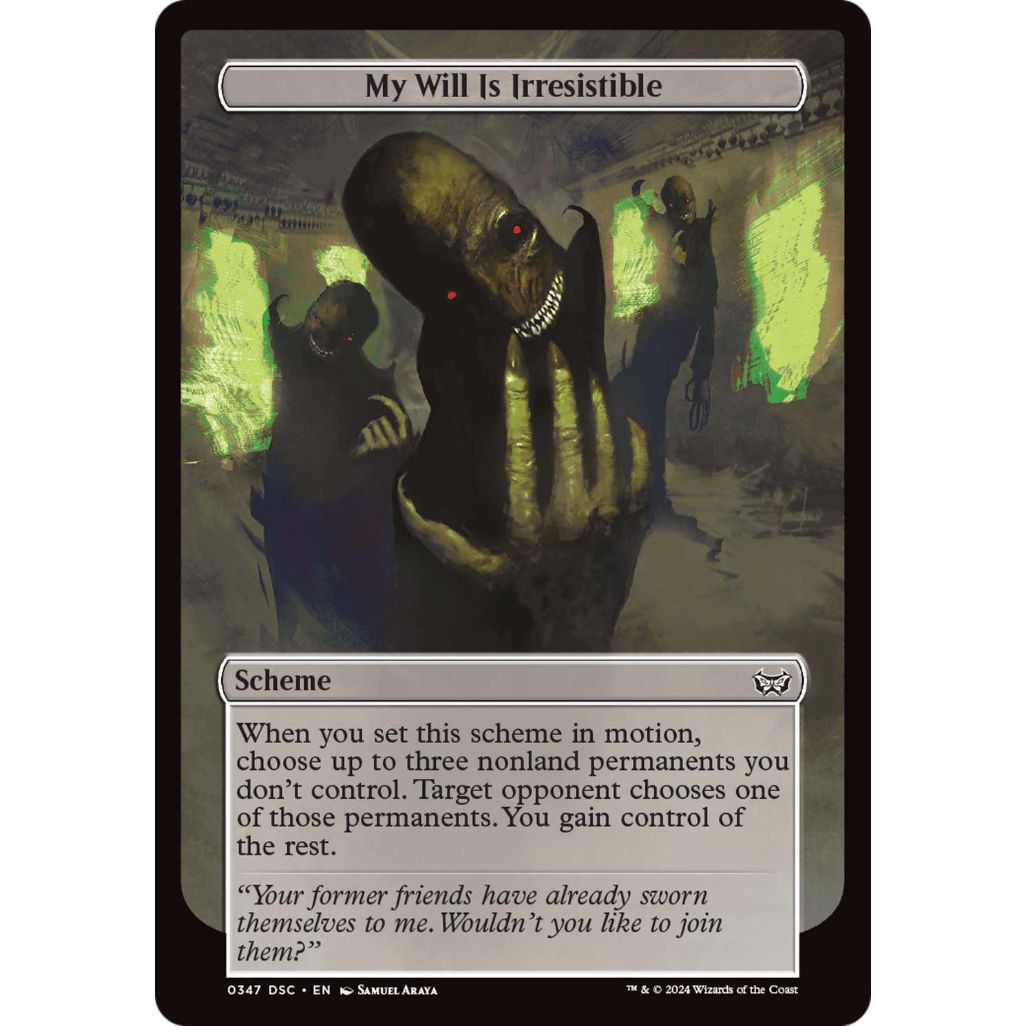My Will Is Irresistible (A:DSC-347) - Duskmourn: House of Horror Commander