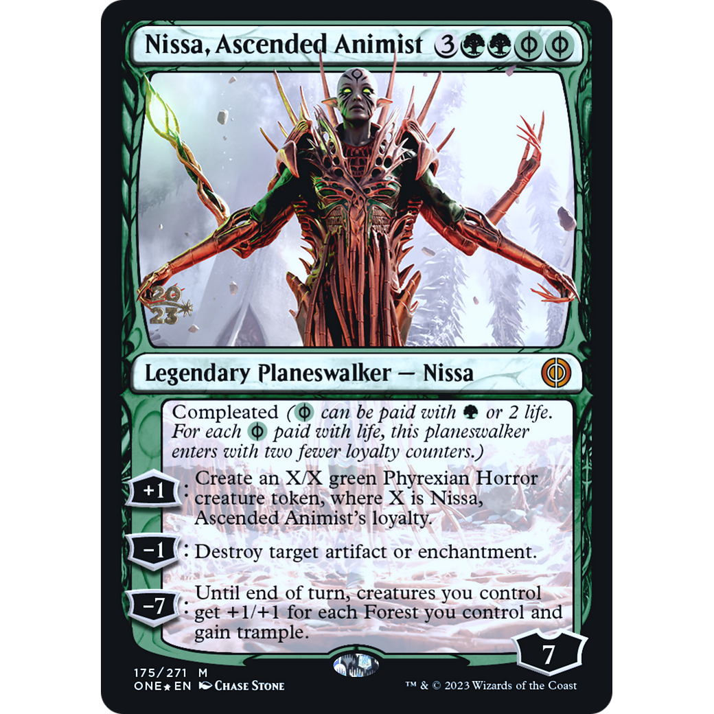 Nissa, Ascended Animist (PRE-175S) - Phyrexia: All Will Be One Promos Foil