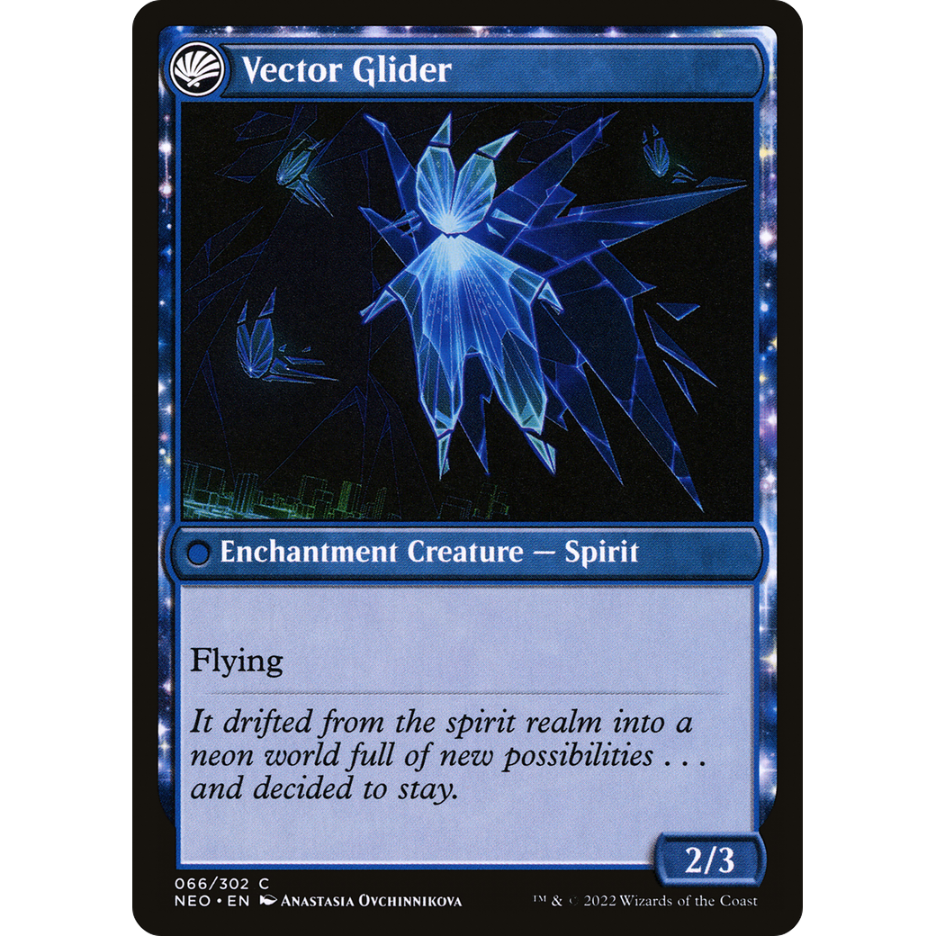 The Modern Age // Vector Glider (NEO-066) - Kamigawa: Neon Dynasty: (fandfc, enchantment)