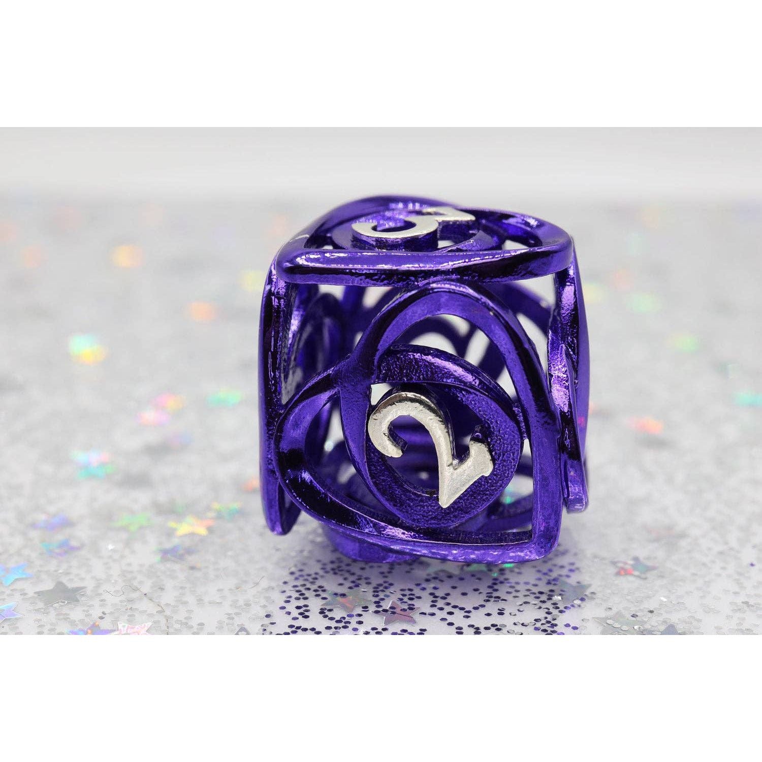Hollow Hearts: Purple - Metal RPG Dice Set