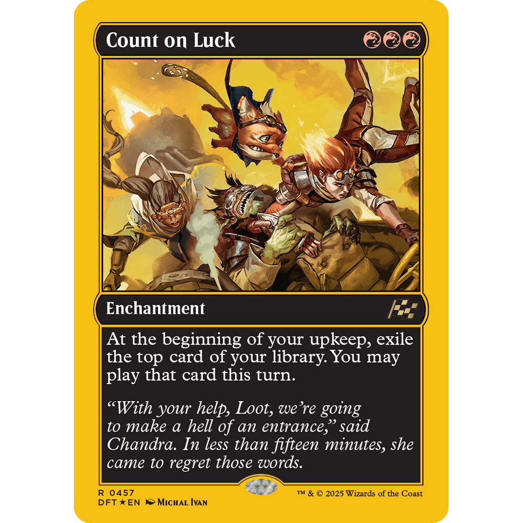 Count on Luck (DFT-457) - Aetherdrift: (enchantment) Foil