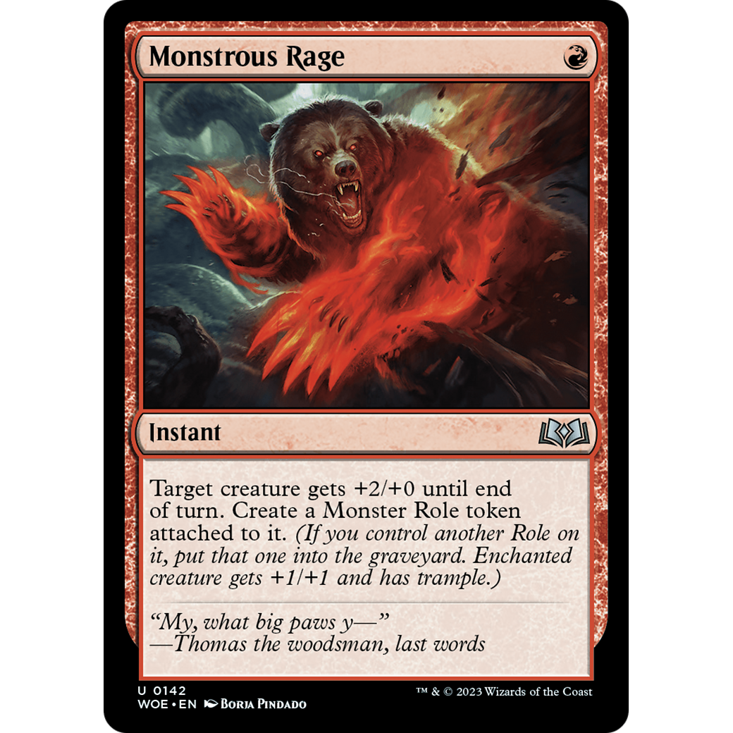 Monstrous Rage (WOE-142) - Wilds of Eldraine