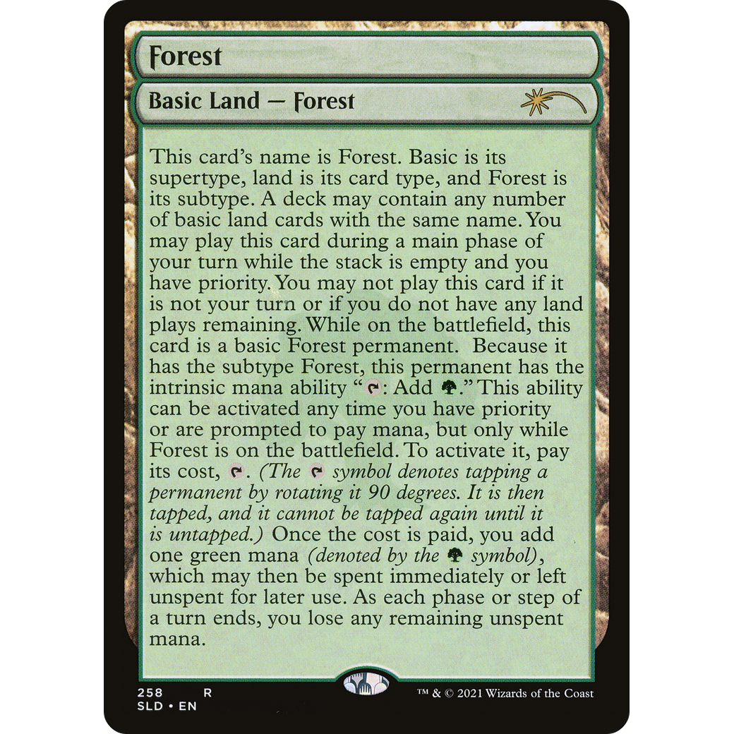 Forest (258) (Full-Text Lands) (SLD-258) - Secret Lair Drop