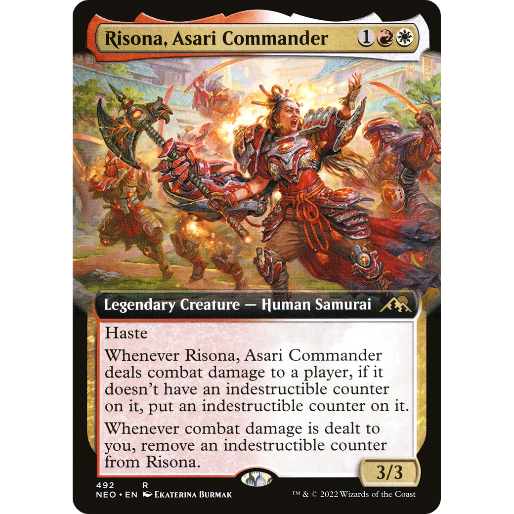 Risona, Asari Commander (NEO-492) - Kamigawa: Neon Dynasty: (Extended Art) Foil