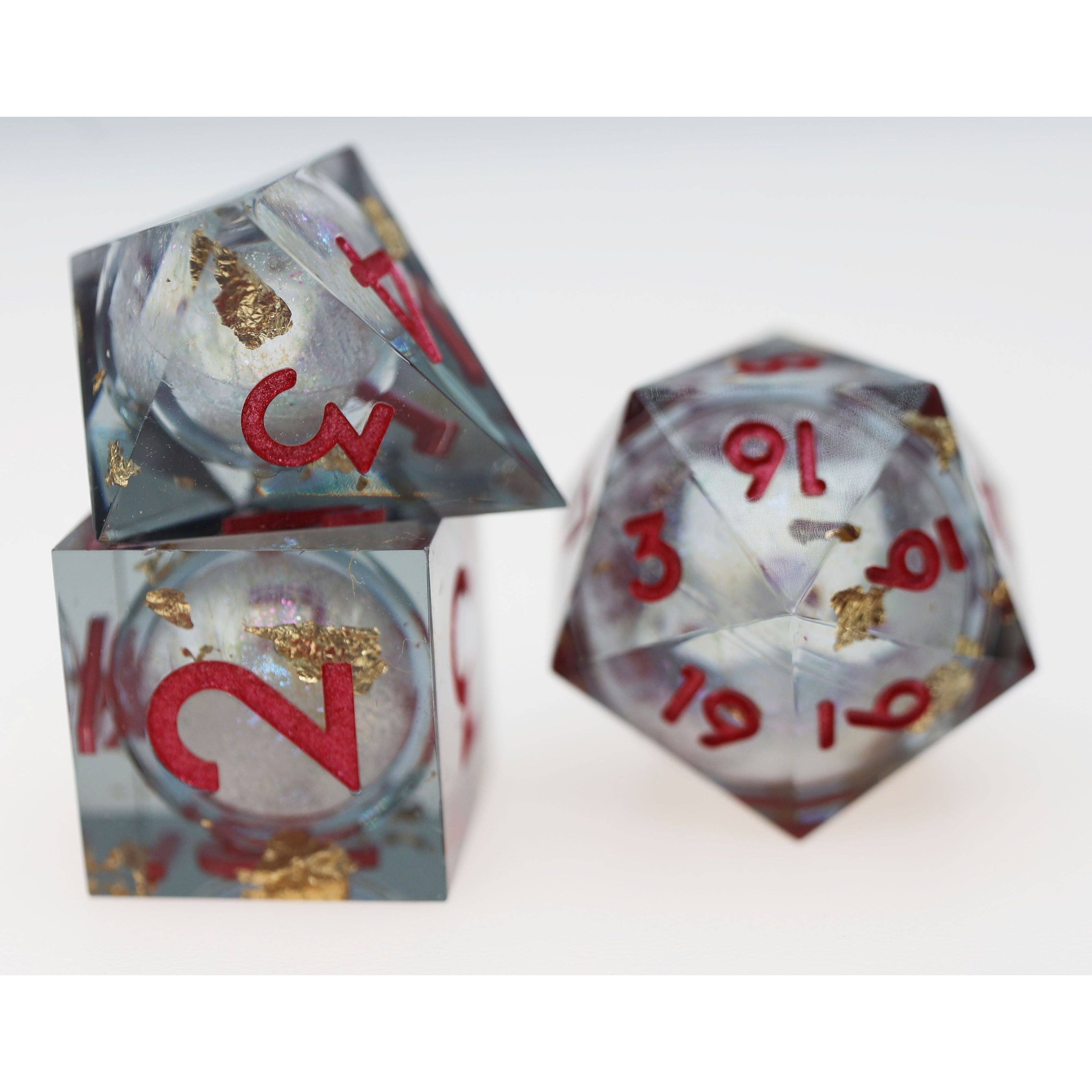 Sharp Edge Liquid Core RPG Dice Set - Crystal Asteroid