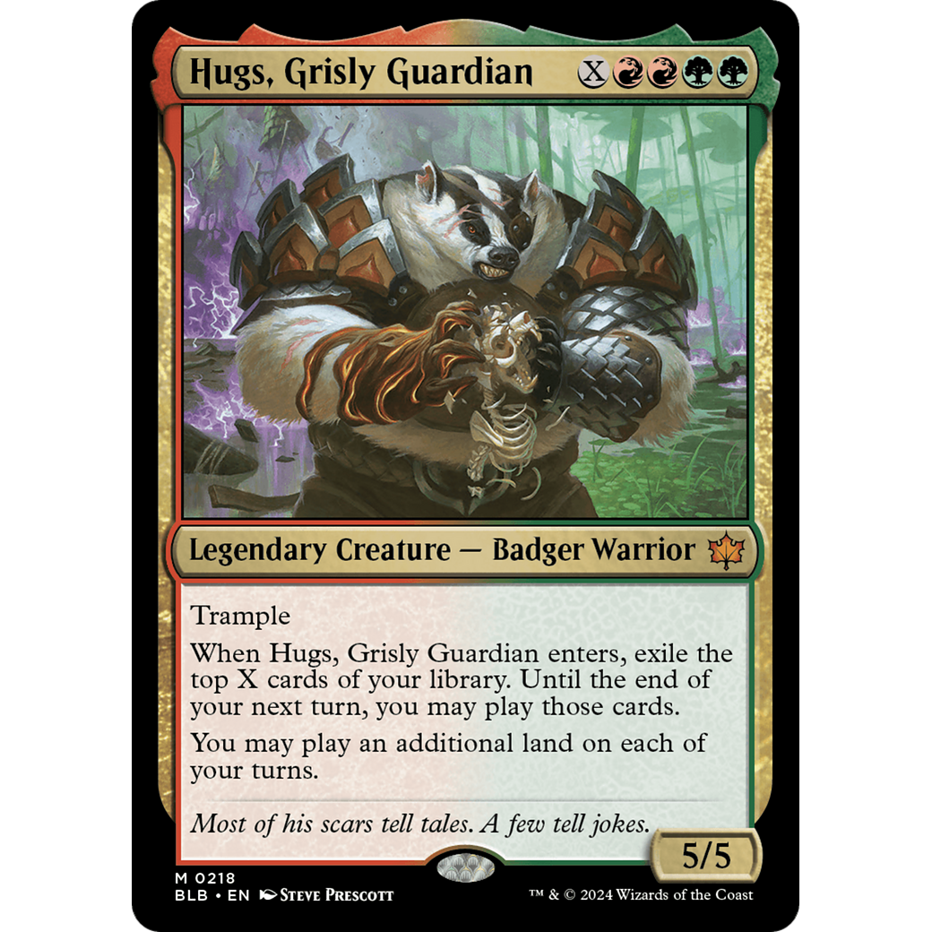 Hugs, Grisly Guardian (BLB-218) - Bloomburrow Foil
