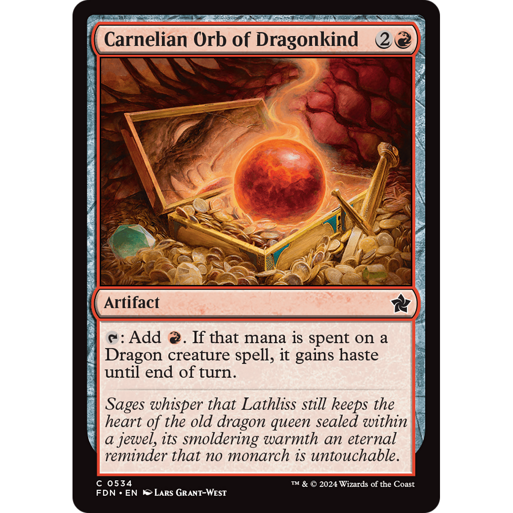 Carnelian Orb of Dragonkind (FDN-534) - Foundations