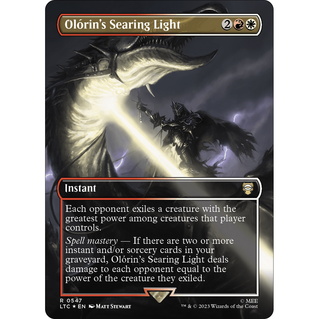 Olórin's Searing Light (LTC-547) - Tales of Middle-earth Commander (Borderless) Foil